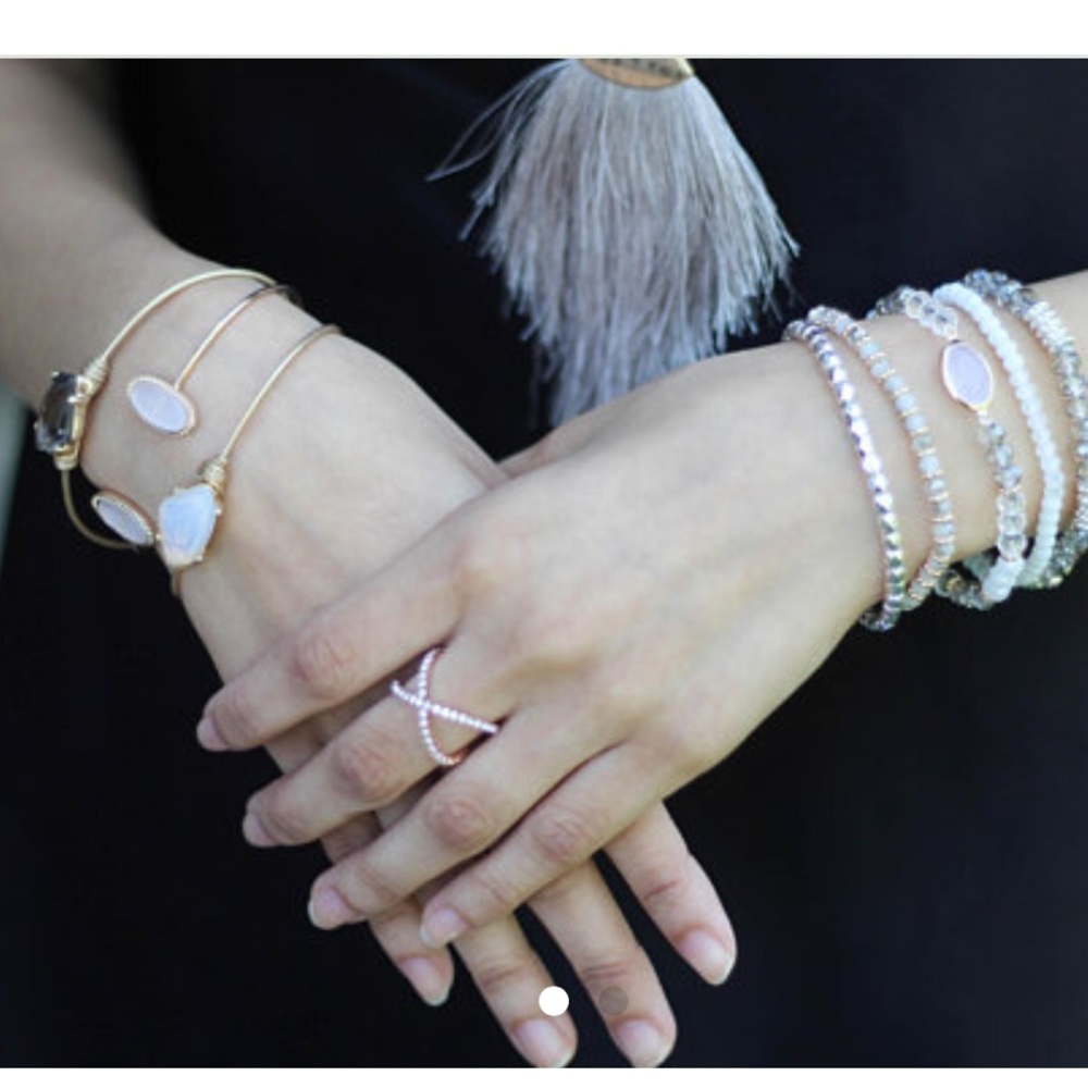 Grace double gem bangle